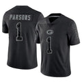 Jdoa GB.Packers #1 Micah Parsons Player Black Reflective Limited Home Game Stitched Jerseys