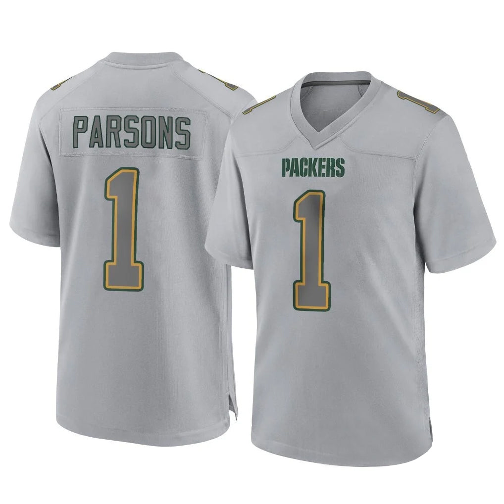 Jdoa GB.Packers #1 Micah Parsons Player Gray Atmosphere Fashion Home Game Stitched Jerseys