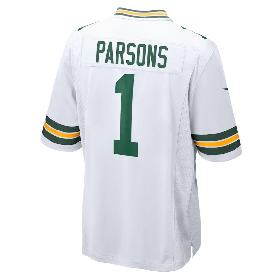 Jdoa GB.Packers #1 Micah Parsons Player White Home Game Stitched Jerseys