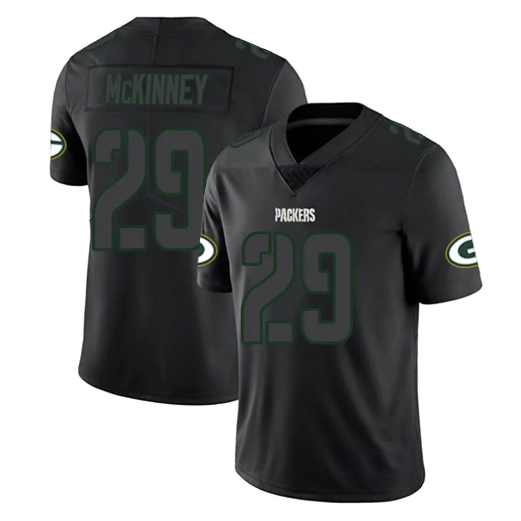 Jdoa GB.Packers #29 Xavier McKinney Player Black Impact Limited Home Game Stitched Jerseys