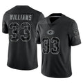 Jdoa GB.Packers #33 Evan Williams Player Black Reflective Limited Home Game Stitched Jerseys