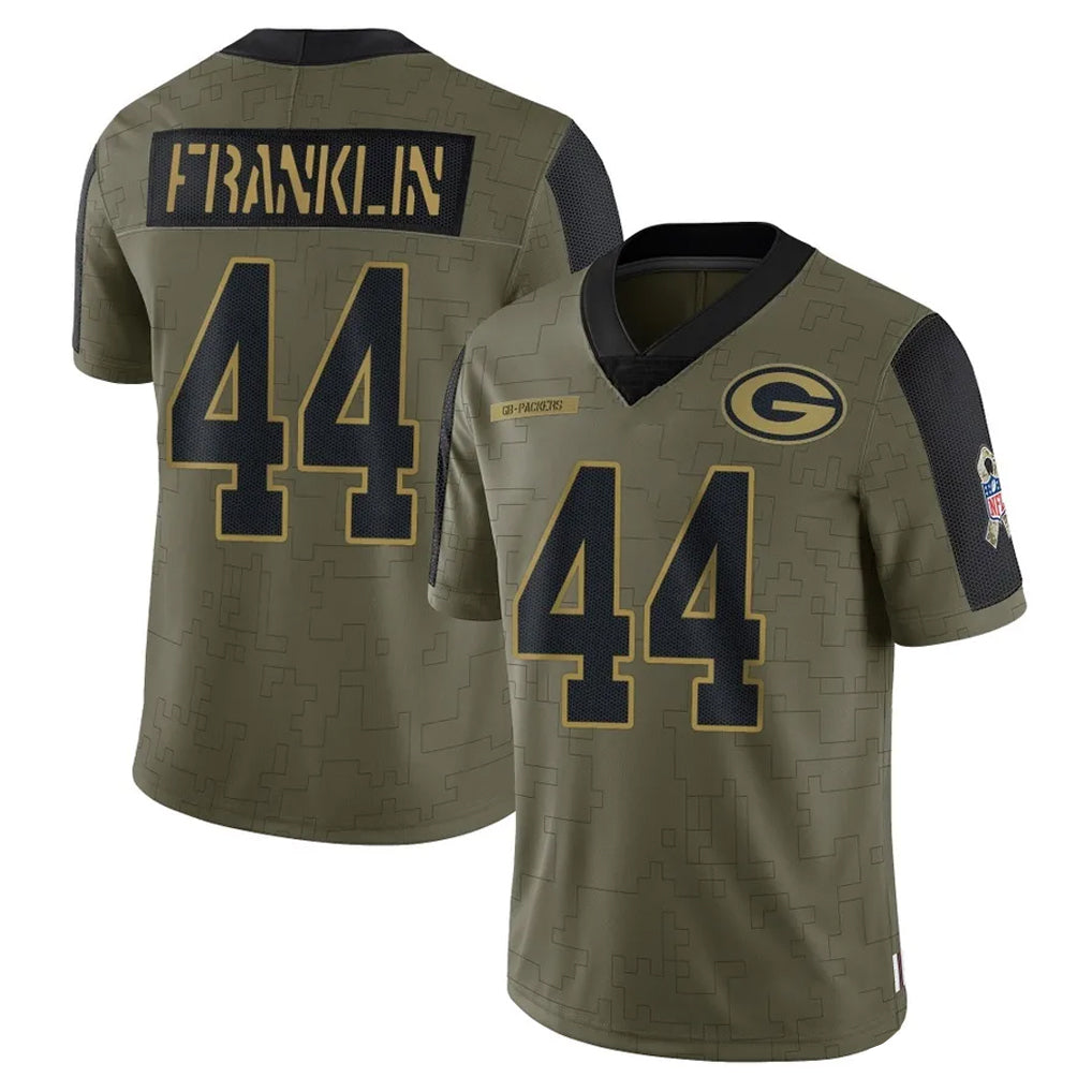 Jdoa GB.Packers #44 Zaire Franklin Player Olive Salute To Service Limited Game Stitched Jerseys