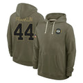 Jdoa GB.Packers #44 Zaire Franklin Player Olive Salute to Service Pullover Hoodies Limited Stitched Jerseys