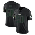 Jdoa GB.Packers #50 Zach Tom Player Black Impact Limited Home Game Stitched Jerseys