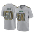Jdoa GB.Packers #50 Zach Tom Player Gray Atmosphere Fashion Home Game Stitched Jerseys