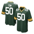 Jdoa GB.Packers #50 Zach Tom Player Green Home Game Stitched Jerseys
