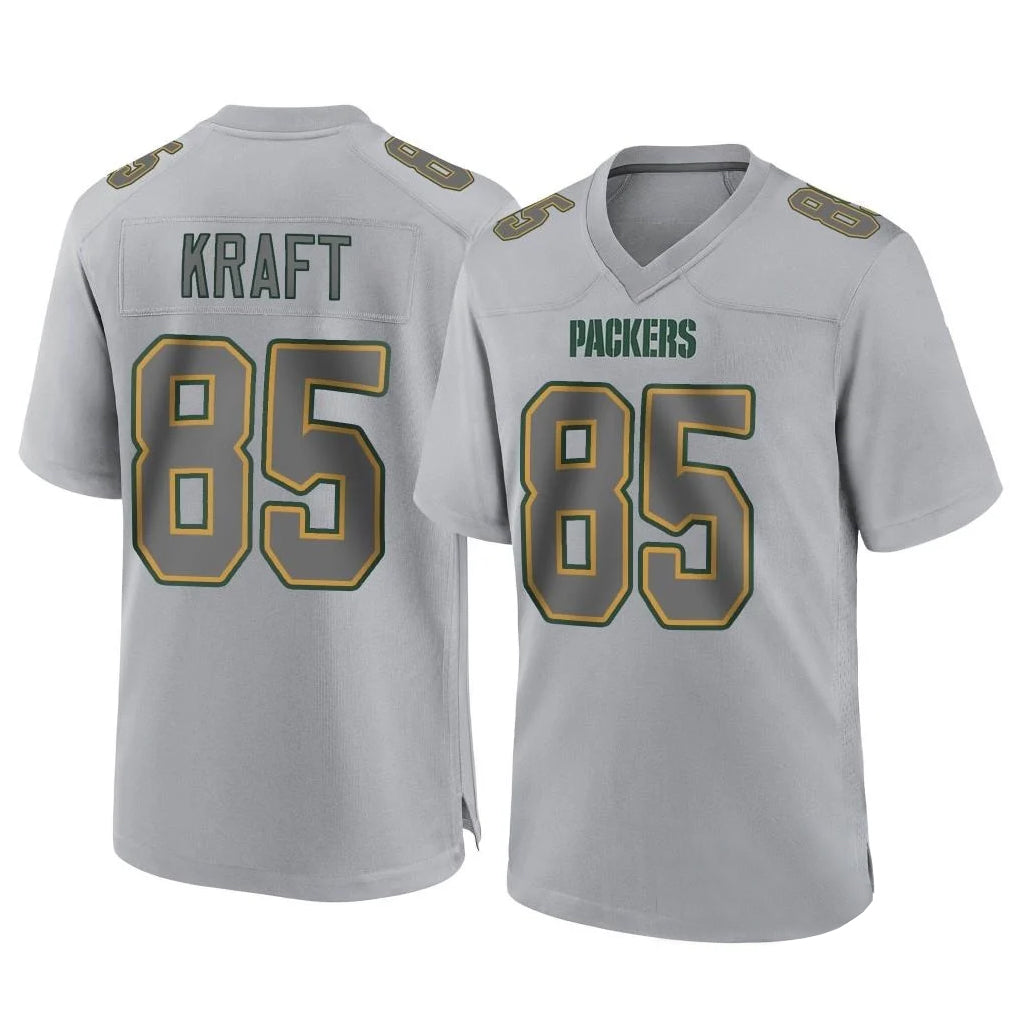 Jdoa GB.Packers #85 Tucker Kraft Player Gray Atmosphere Fashion Home Game Stitched Jerseys