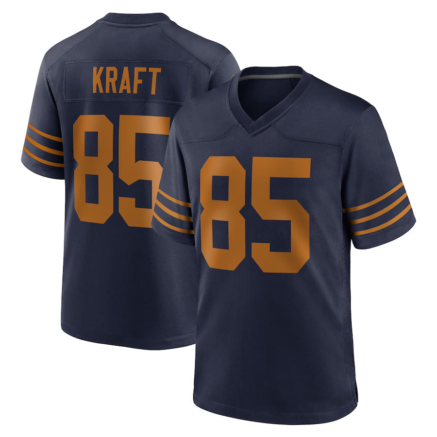 Jdoa GB.Packers #85 Tucker Kraft Player Navy The 1923 Classic Game Stitched Jersey