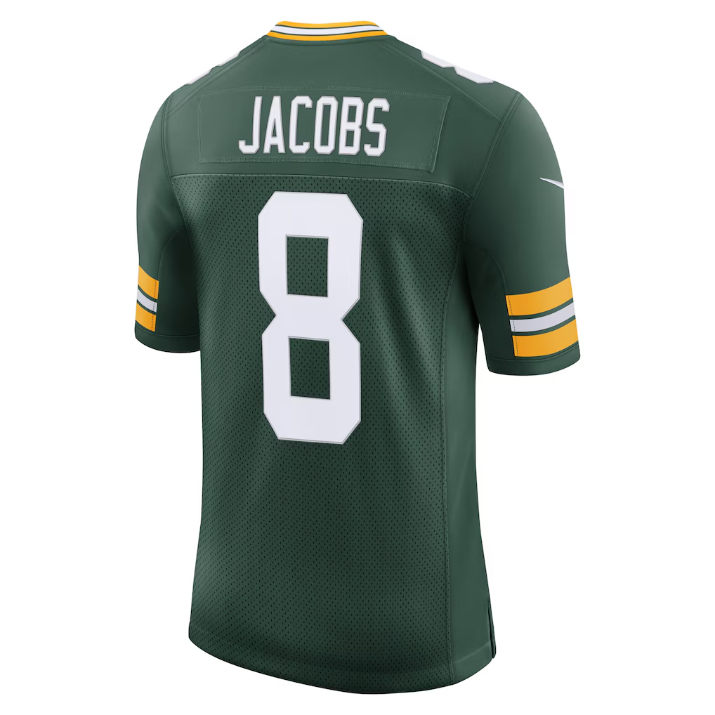 Jdoa GB.Packers #8 Josh Jacobs Green Vapor Untouchable Stitched Limited Jerseys