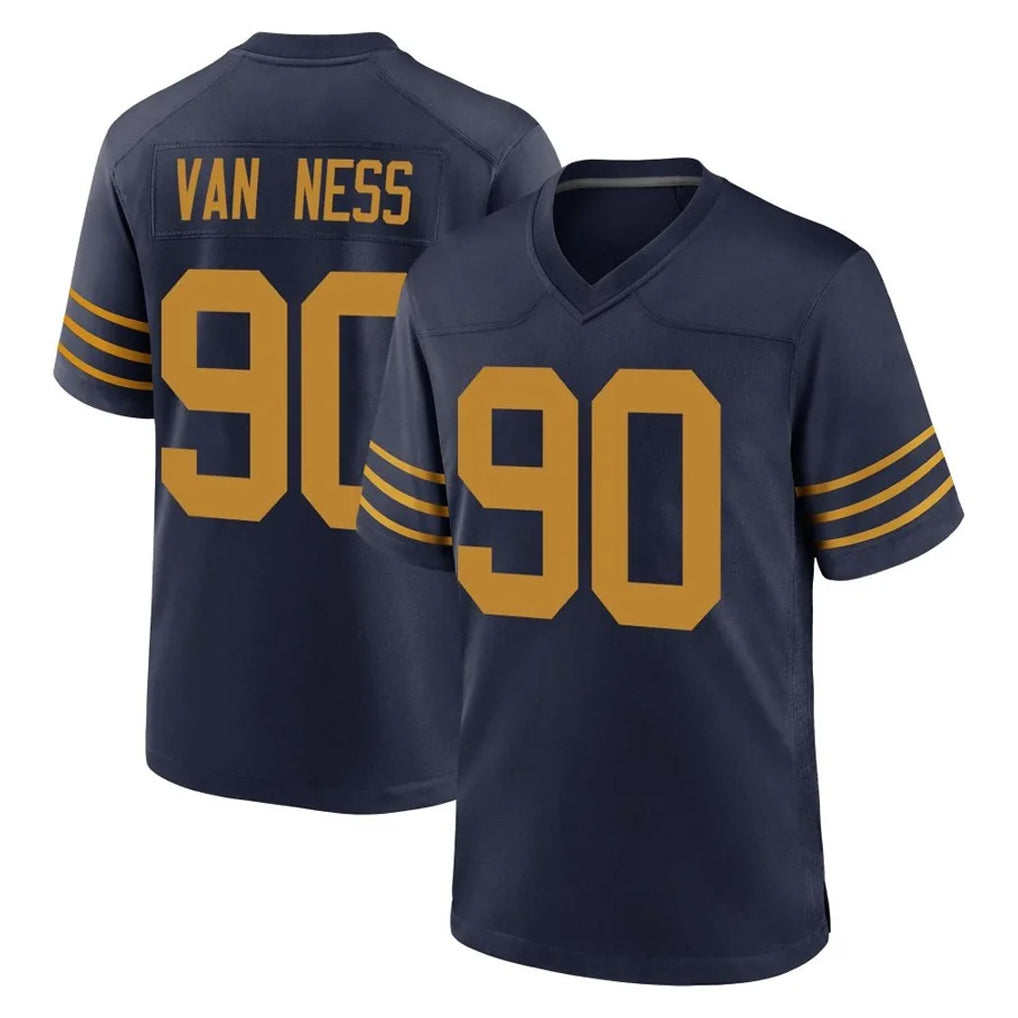 Jdoa GB.Packers #90 Lukas Van Ness Player Navy The 1923 Classic Home Game Stitched Jerseys