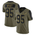 Jdoa GB.Packers #95 Devonte Wyatt Player Olive Salute To Service Limited Game Stitched Jerseys