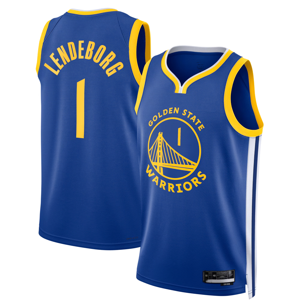 Xdoa G.State Warriors #1 Yaxel Lendeborg Royal Swingman Jerseys - Icon Edition