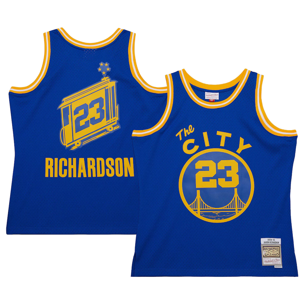 Xdoa G.State Warriors #23 Jason Richardson Mitchell & Ness Royal 200405 Hardwood Classics Swingman Jerseys