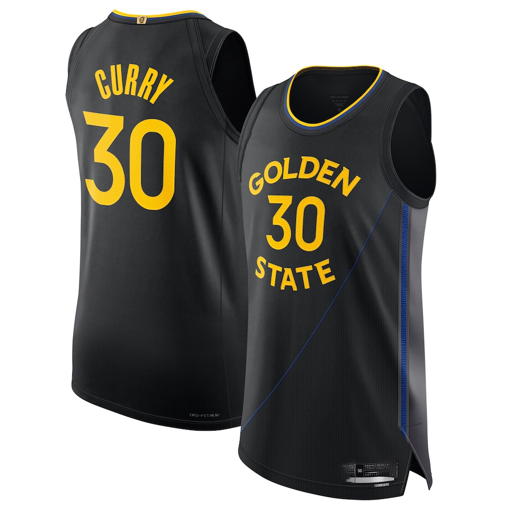 Xdoa G.State Warriors #30 Stephen Curry Black 202425 Authentic Jerseys - Statement Edition