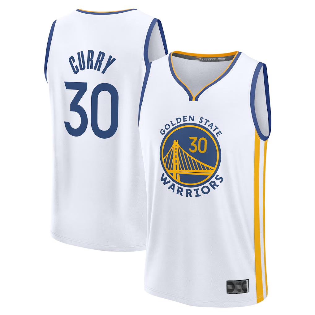 Xdoa G.State Warriors #30 Stephen Curry White Swingman Jerseys-Association Edition