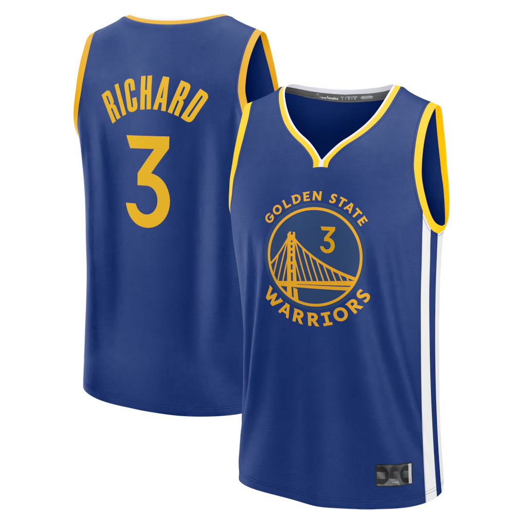Xdoa G.State Warriors #3 Will Richard Blue Fast Break Replica Jerseys - Icon Edition