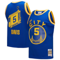 Xdoa G.State Warriors #5 Baron Davis Mitchell & Ness Royal Hardwood Classics 200405 Swingman Jerseys