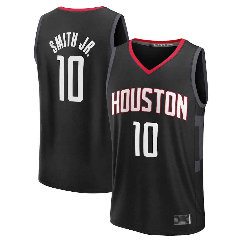 Xdoa H.Rockets #10 Jabari Smith Jr. Black Fast Break Replica Player Stitched Jerseys-Statement Edition