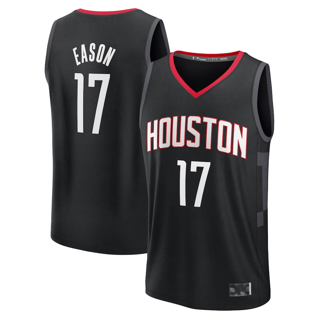 Xdoa H.Rockets #17 Tari Eason Black Fast Break Replica Player Stitched Jerseys-Statement Edition