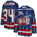 Jdoa H.Rockets #34 Hakeem Olajuwon Mitchell & Ness Navy Maxxed Out Fashion Hockey Stitched Jerseys