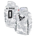 Jdoa H.Texans #0 Azeez Al-Shaair Player Arctic Camo Salute to Service Hoodies Limited Game Stitched Jerseys