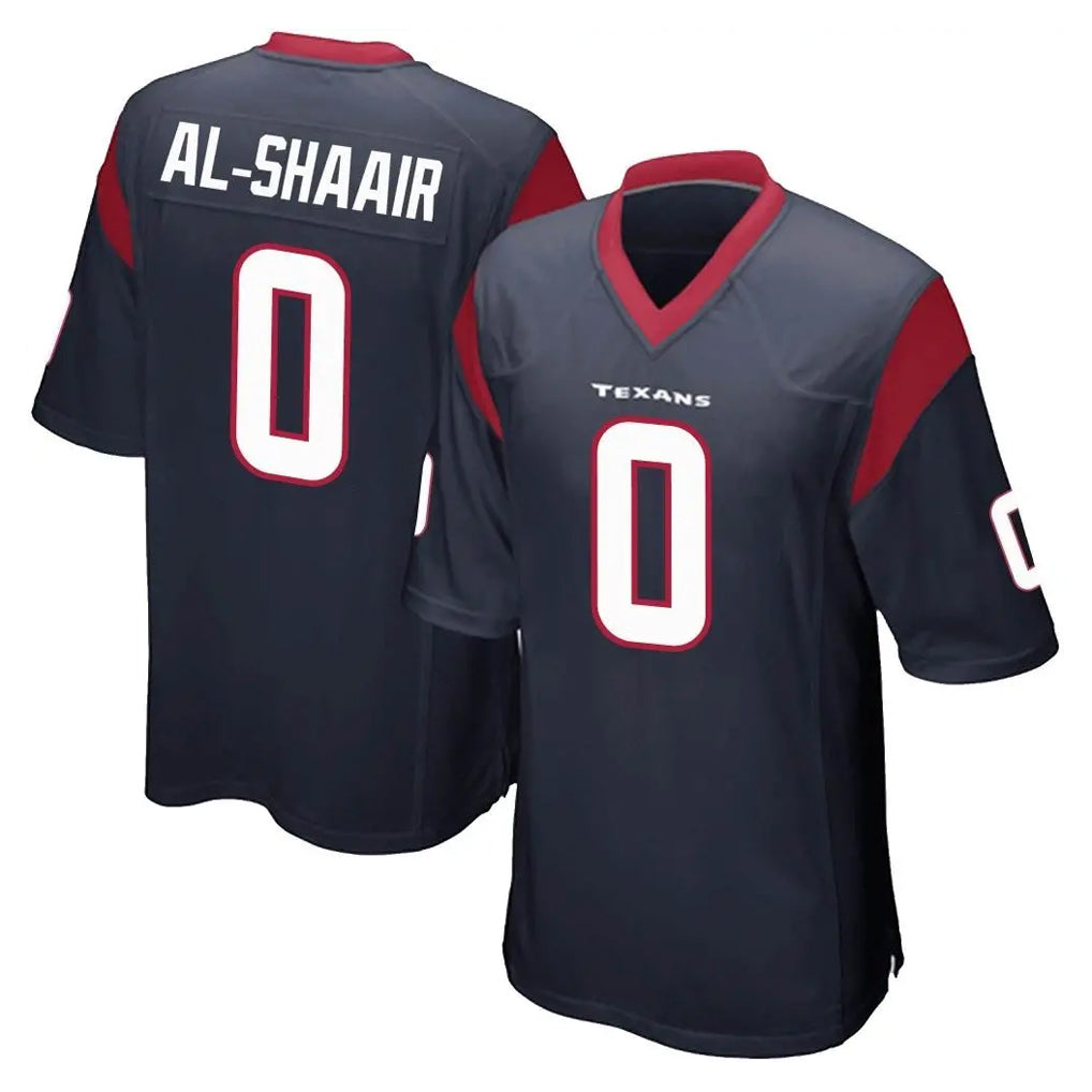 Jdoa H.Texans #0 Azeez Al-Shaair Player Navy Home Game Stitched Jerseys