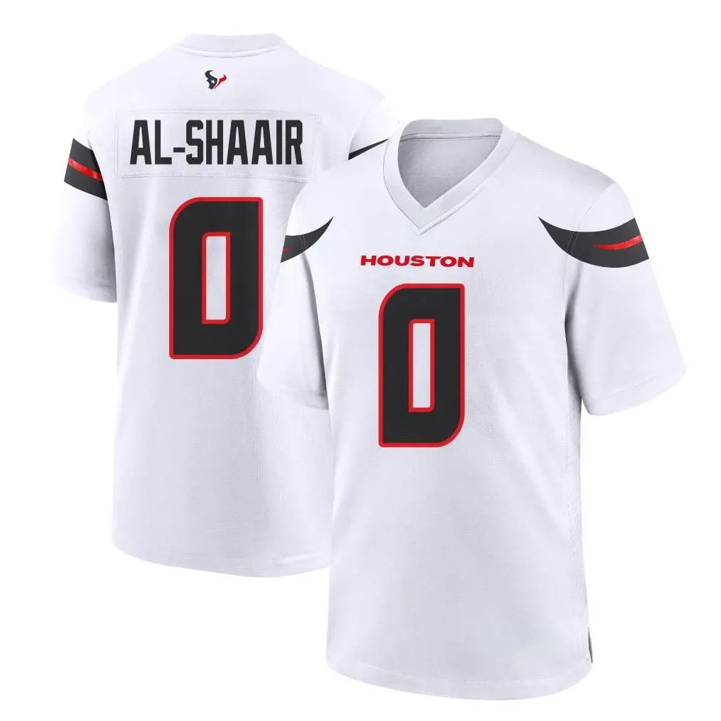 Jdoa H.Texans #0 Azeez Al-Shaair Player White Home Game Stitched Jerseys