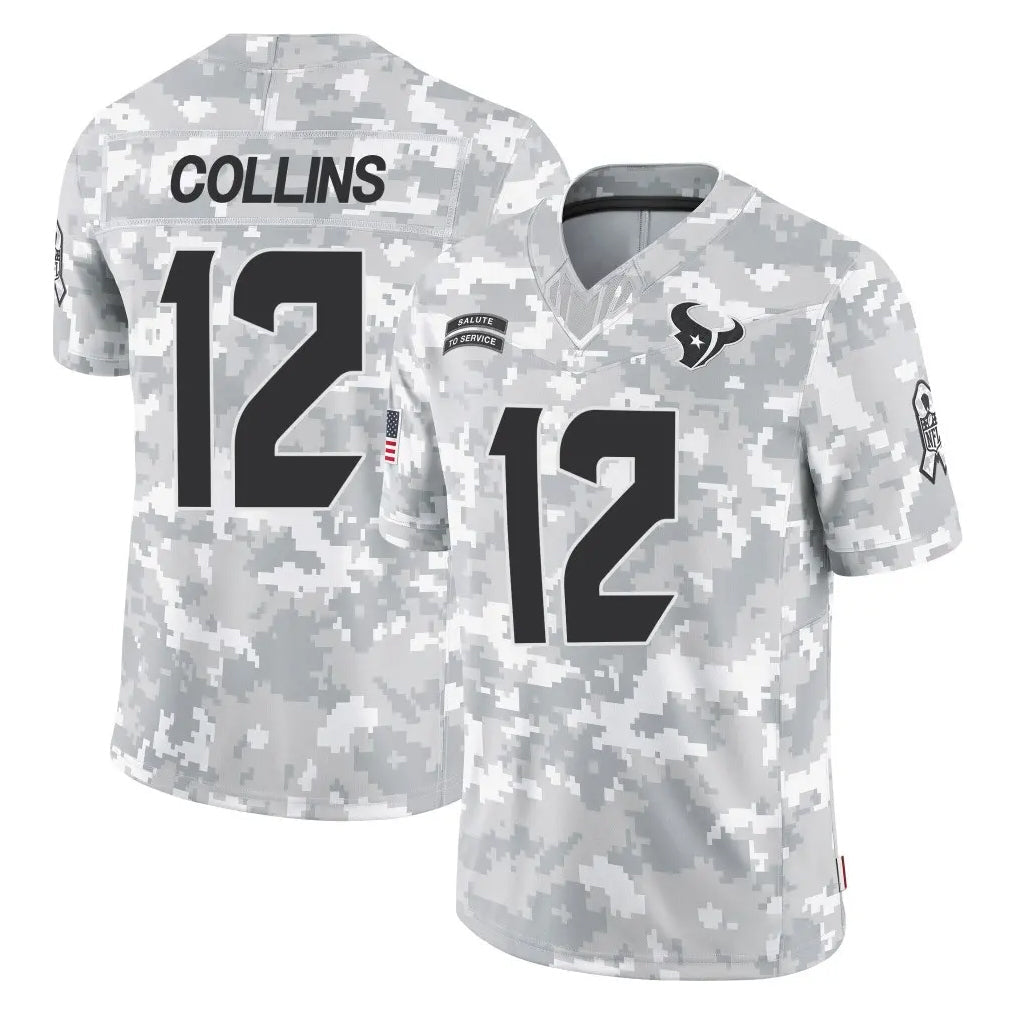 Jdoa H.Texans #12 Nico Collins Player Arctic Camo Salute To Service Limited Game Stitched Jerseys
