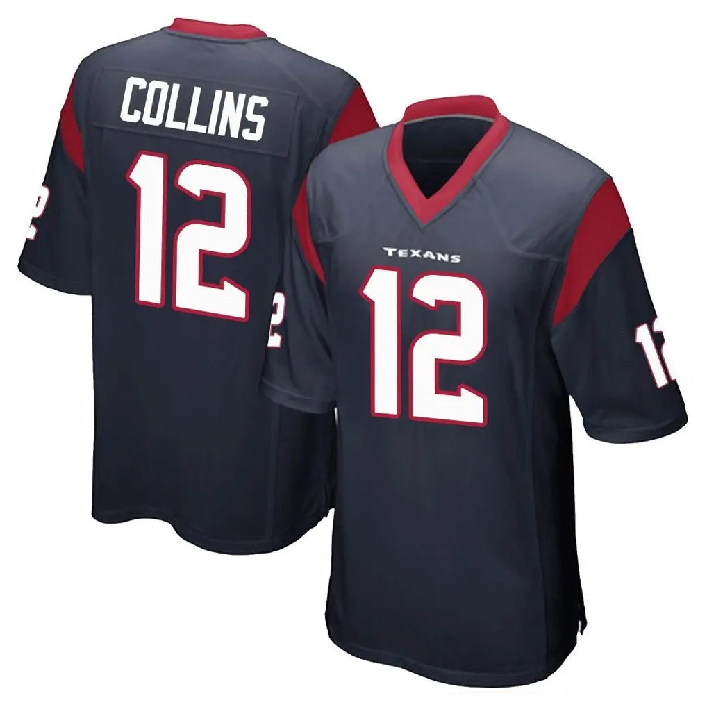 Jdoa H.Texans #12 Nico Collins Player Navy Home Game Stitched Jerseys