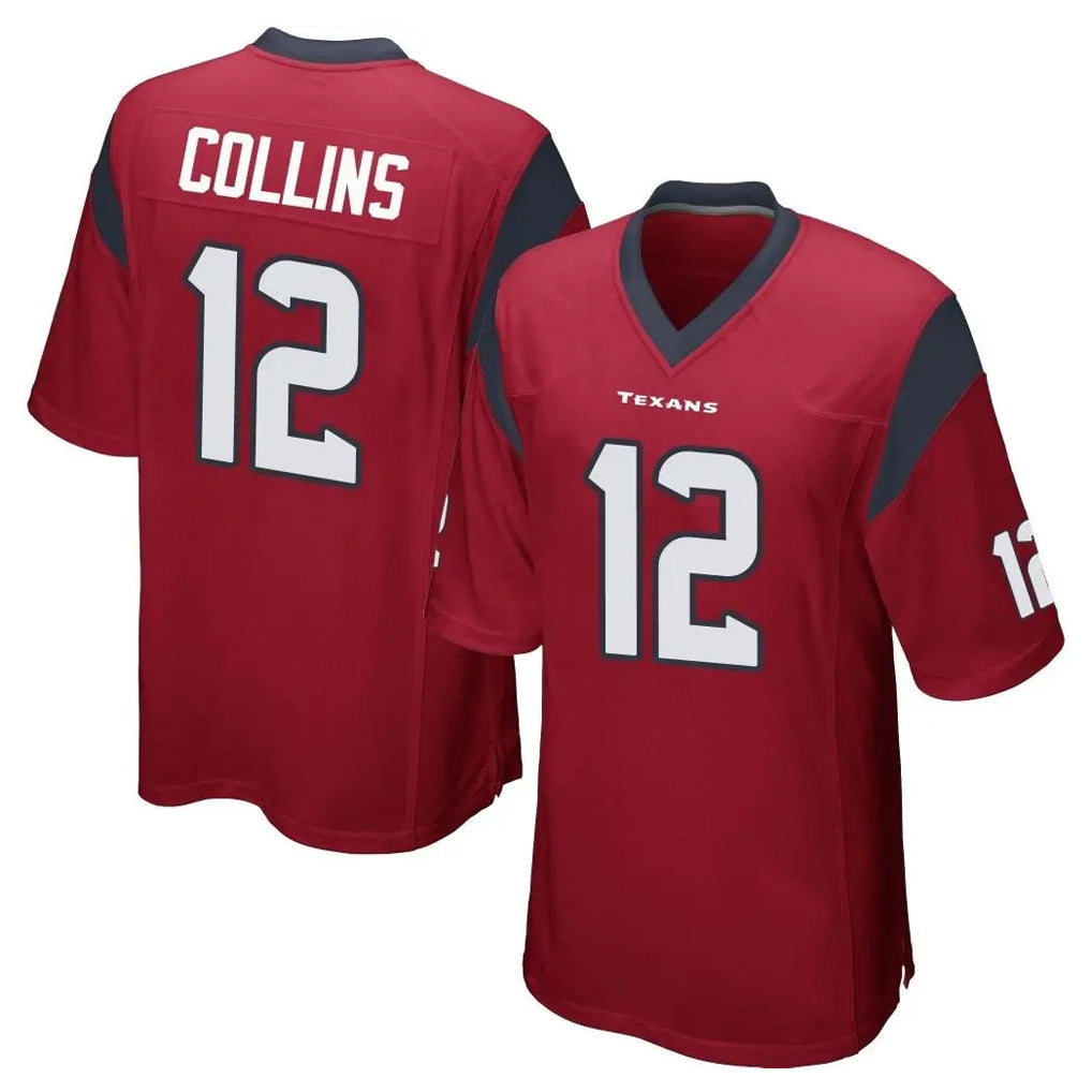 Jdoa H.Texans #12 Nico Collins Player Red Home Game Stitched Jerseys