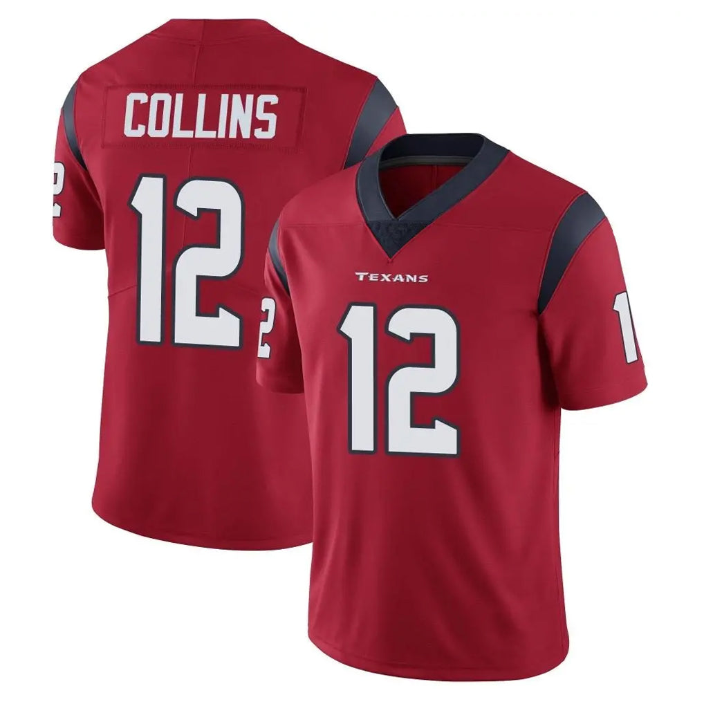 Jdoa H.Texans #12 Nico Collins Player Red Limited Vapor Untouchable Home Game Stitched Jerseys