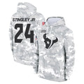 Jdoa H.Texans #24 Derek Stingley Jr. Player Arctic Camo Salute to Service Hoodies Limited Game Stitched Jerseys