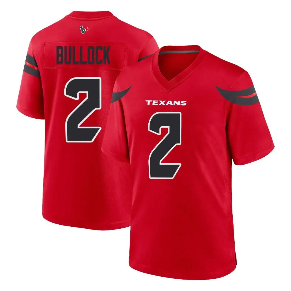 Jdoa H.Texans #2 Calen Bullock Player Red Alternate Home Game Stitched Jerseys