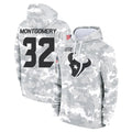 Jdoa H.Texans #32 David Montgomery Player Arctic Camo Salute to Service Hoodies Limited Game Stitched Jerseys