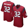 Jdoa H.Texans #32 David Montgomery Player Red Home Game Stitched Jerseys