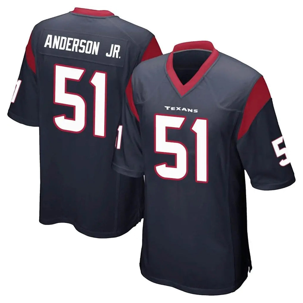Jdoa H.Texans #51 Will Anderson Jr. Player Navy Home Game Stitched Jerseys