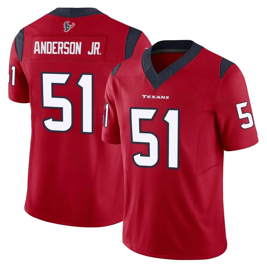 Jdoa H.Texans #51 Will Anderson Jr. Player Red Limited Vapor F.U.S.E. Home Game Stitched Jerseys