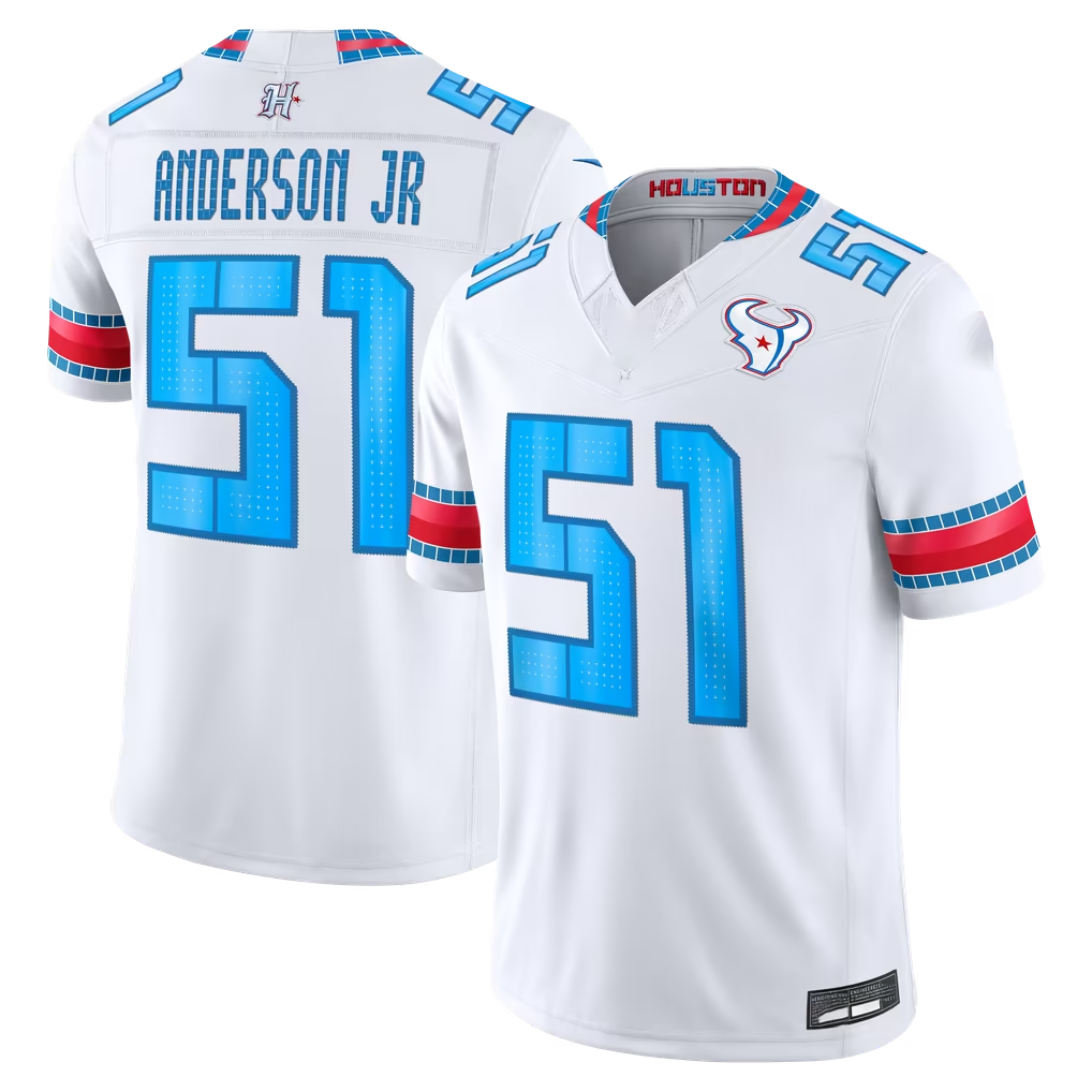 Jdoa H.Texans #51 Will Anderson Jr. White 2026 Rivalries Collection Limited Stitched Jerseys