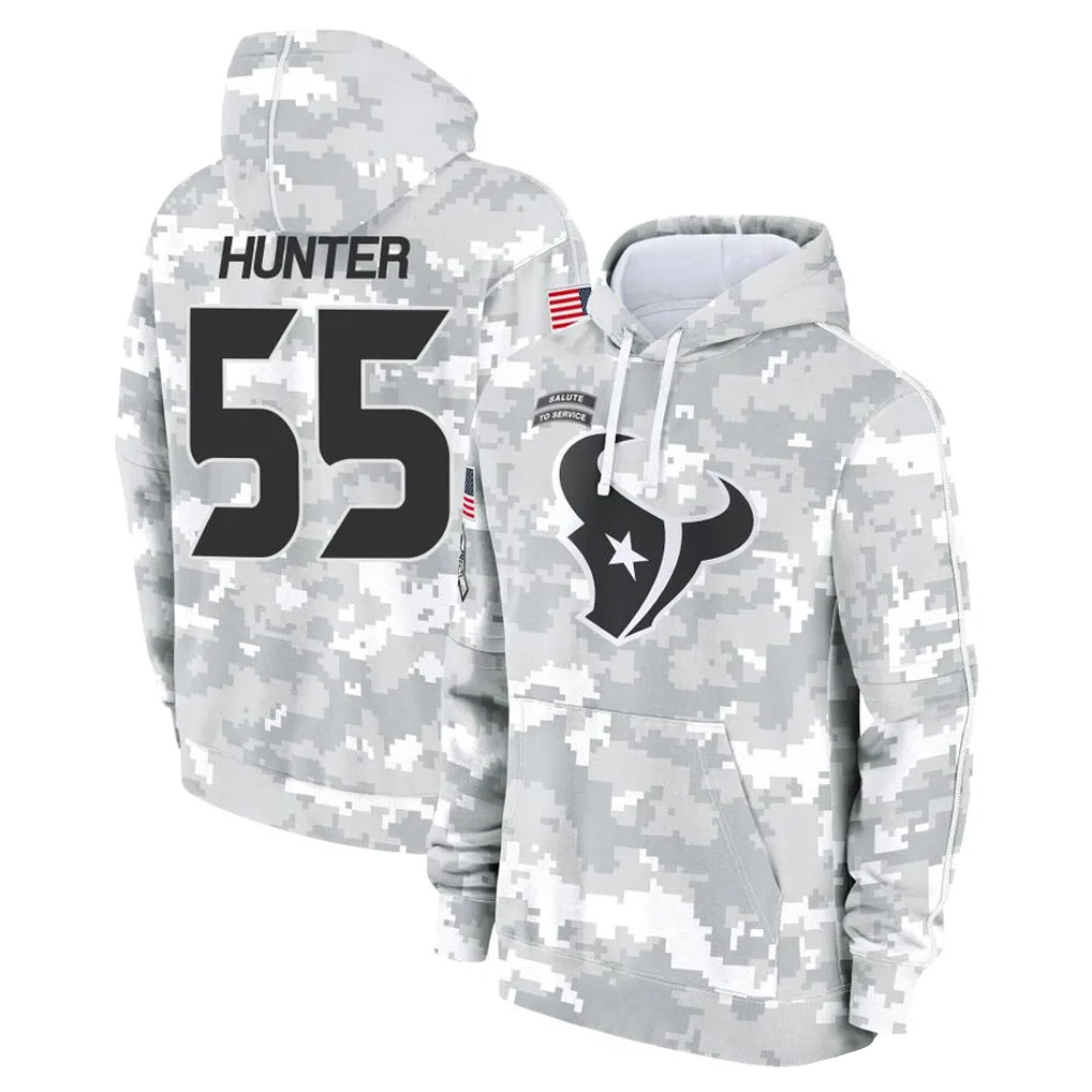 Jdoa H.Texans #55 Danielle Hunter Player Arctic Camo Salute to Service Hoodies Limited Game Stitched Jerseys