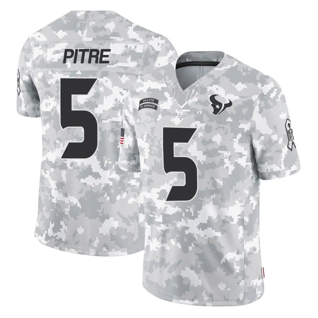 Jdoa H.Texans #5 Jalen Pitre Player Arctic Camo Salute To Service Limited Game Stitched Jerseys