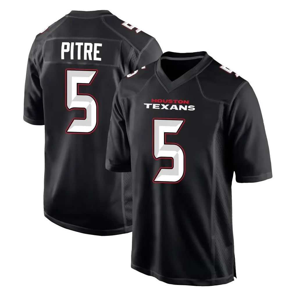 Jdoa H.Texans #5 Jalen Pitre Player Carbon Black Fashion Home Game Stitched Jerseys