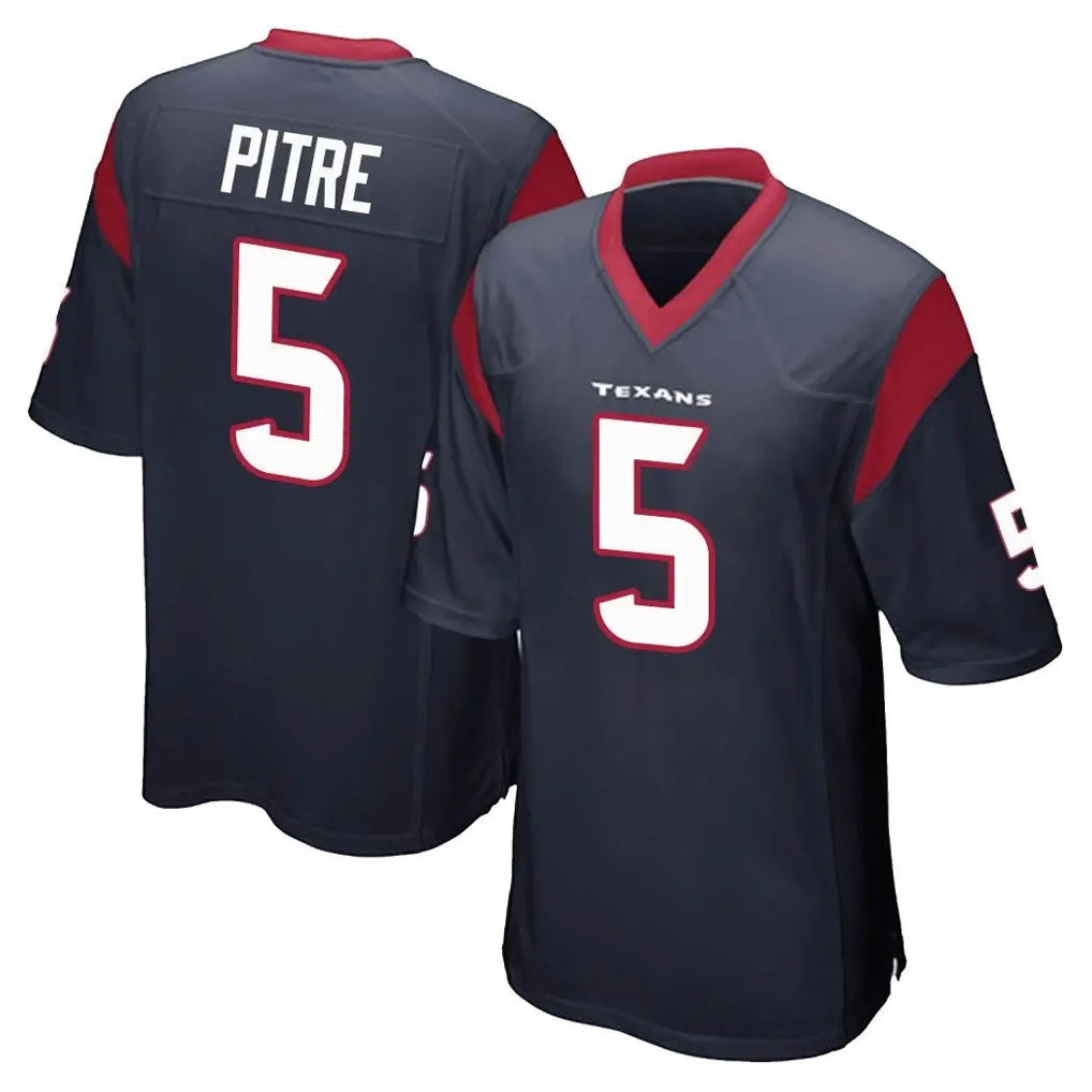 Jdoa H.Texans #5 Jalen Pitre Player Navy Home Game Stitched Jerseys