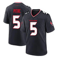 Jdoa H.Texans #5 Jalen Pitre Player Navy Team Home Game Stitched Jerseys
