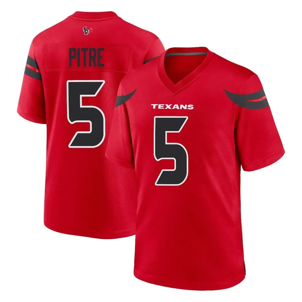 Jdoa H.Texans #5 Jalen Pitre Player Red Alternate Home Game Stitched Jerseys