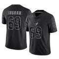 Jdoa H.Texans #69 Ed Ingram Player Black Reflective Limited Game Stitched Jerseys