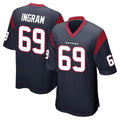 Jdoa H.Texans #69 Ed Ingram Player Navy Home Game Stitched Jerseys