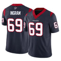 Jdoa H.Texans #69 Ed Ingram Player Navy Limited Vapor F.U.S.E. Home Game Stitched Jerseys