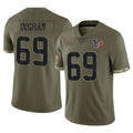 Jdoa H.Texans #69 Ed Ingram Player Olive Salute To Service Limited Stitched Jerseys