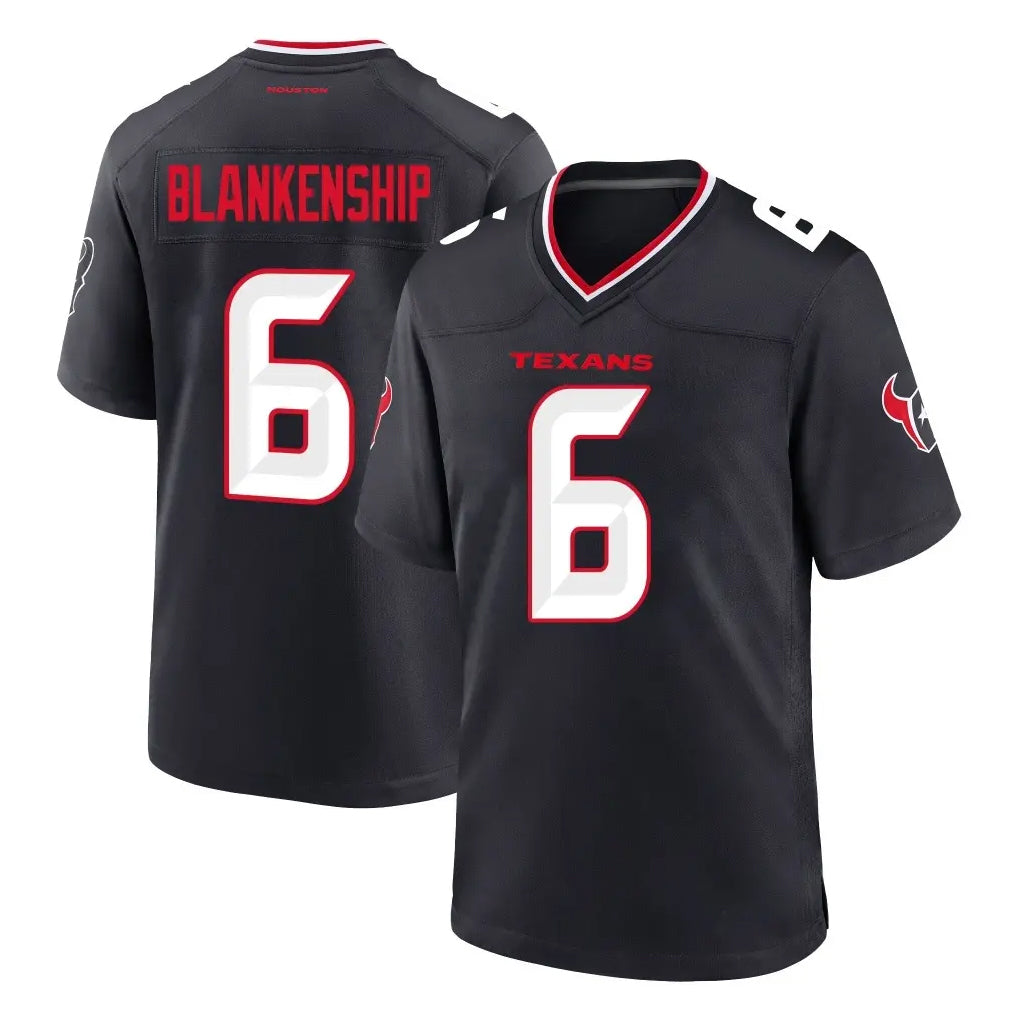 Jdoa H.Texans #6 Reed Blankenship Player Navy Team Home Game Stitched Jerseys