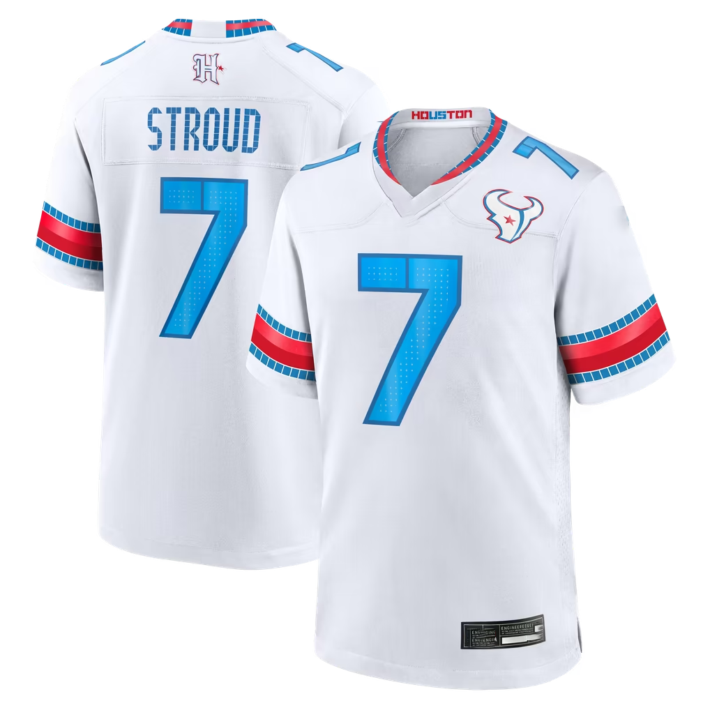 Jdoa H.Texans #7 C.J. Stroud White 2026 Rivalries Collection Game Stitched Jerseys